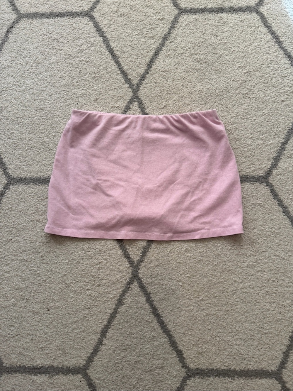 Like New Pink Mini Skirt cotton spandex classic stretch - Picture 3 of 3
